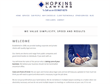 Tablet Screenshot of hopkinslawyers.com.au